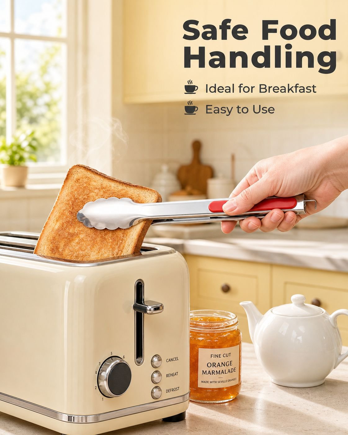 Stainless Steel Thickened Anti-scalding Bread Clip