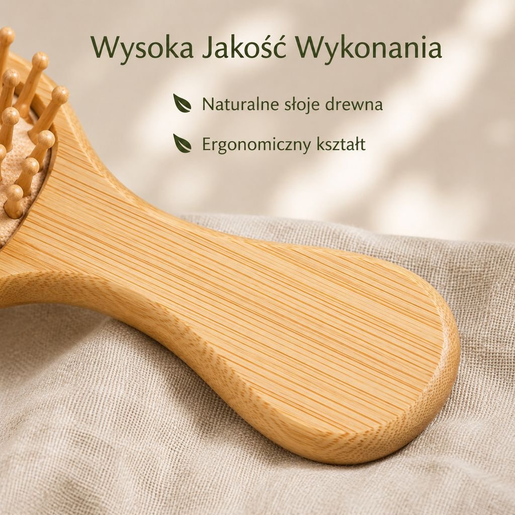 Grzebień do włosów bambusowy