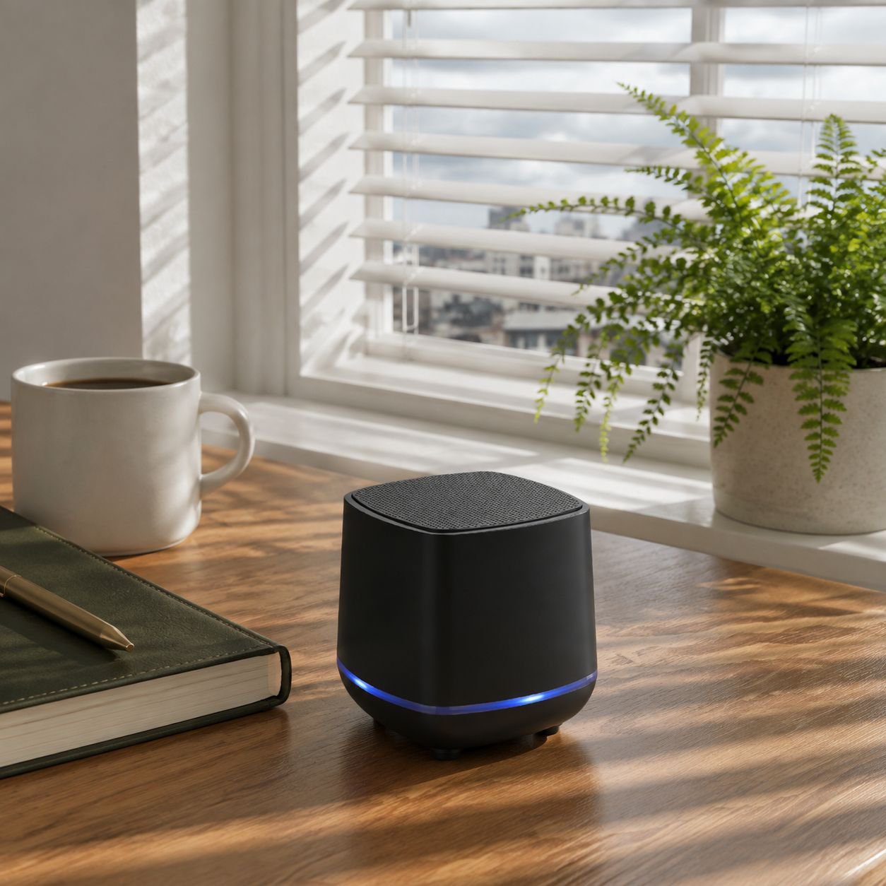 Mini haut-parleur de bureau Bluetooth avec basses