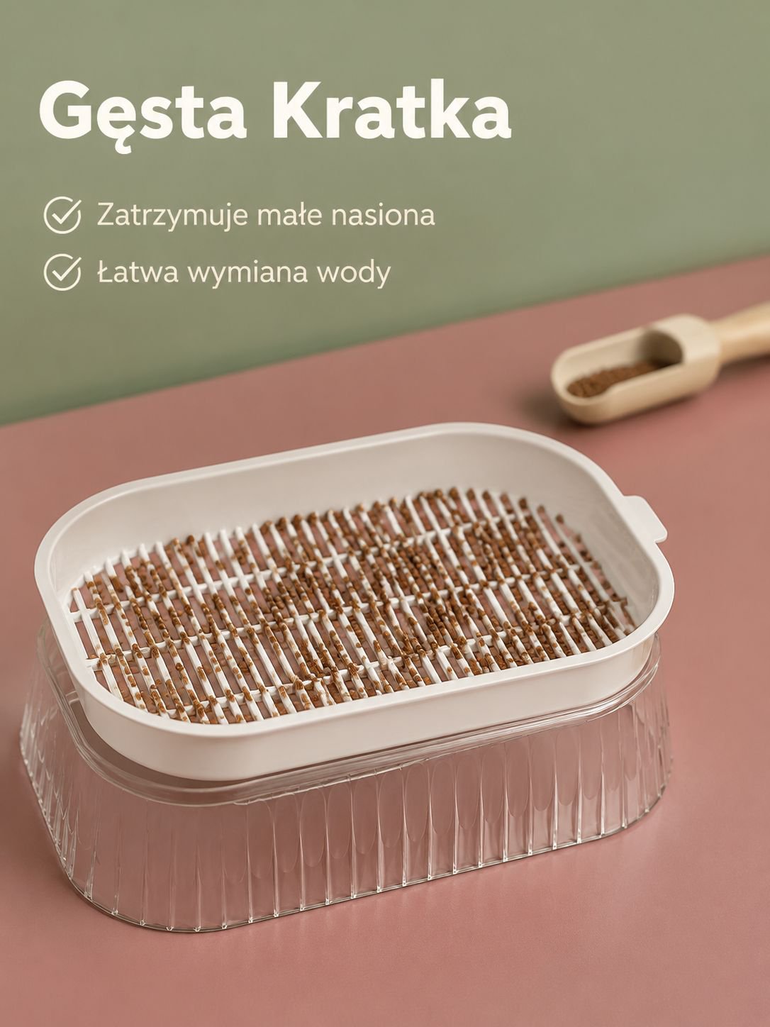 Łatwy w użyciu pojemnik do uprawy kiełków wodnych
