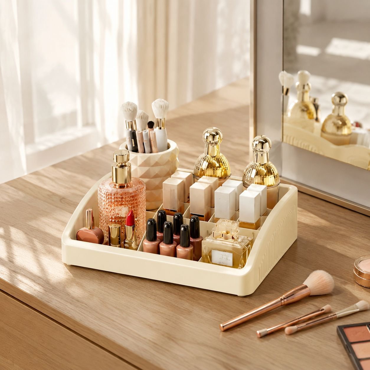 Multifunctional Cosmetic Organizer Shelf for Homea