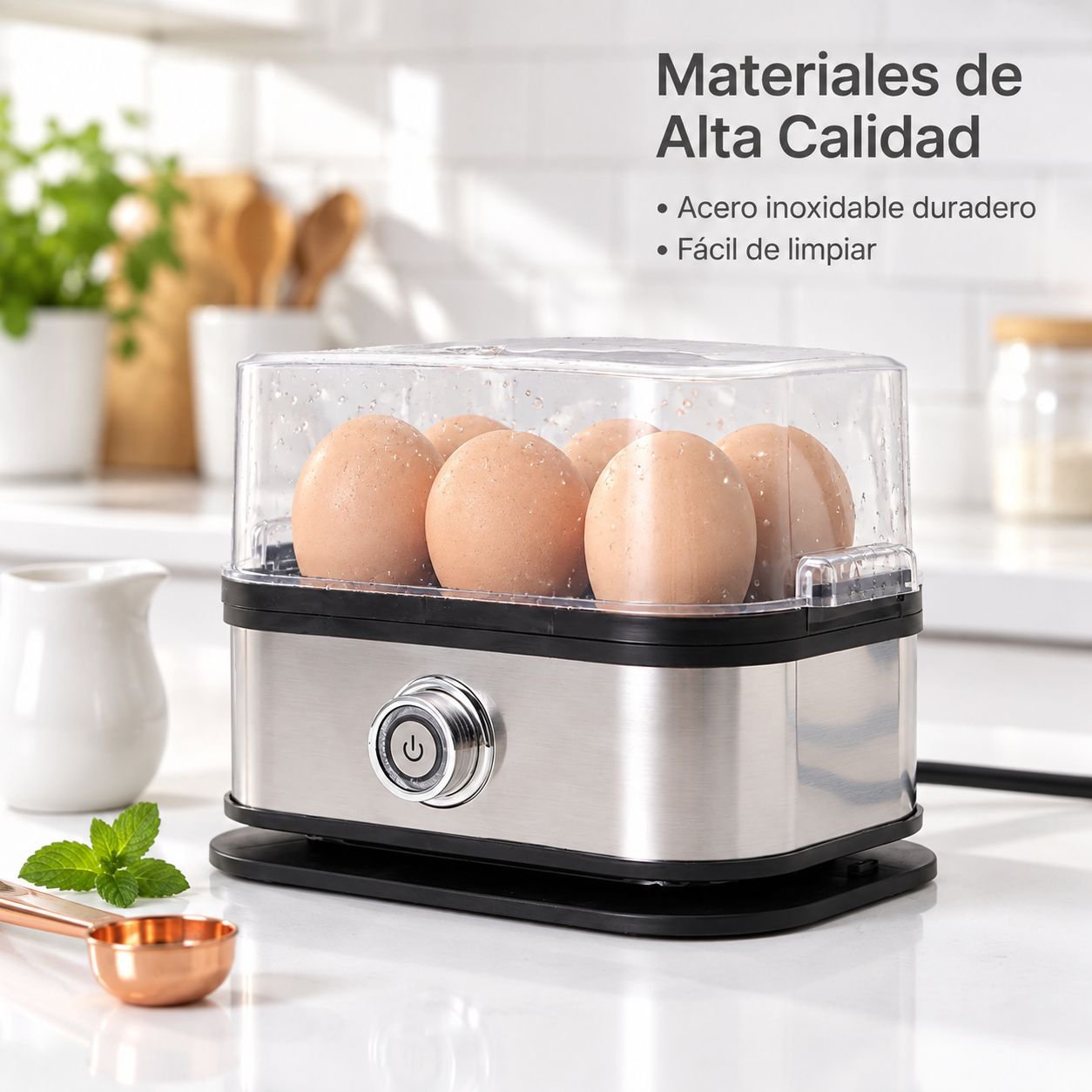 Cocedor de huevos multifuncional y rápido