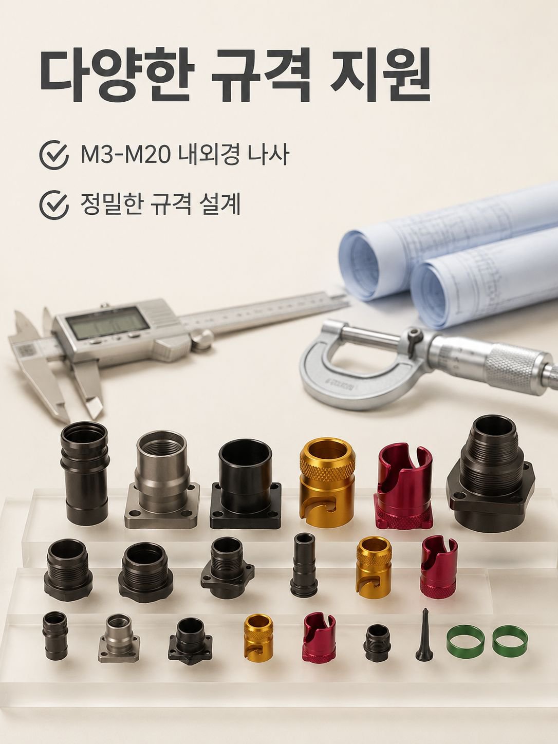 고정밀 알루미늄 합금 하드웨어 부품 전면 이미지