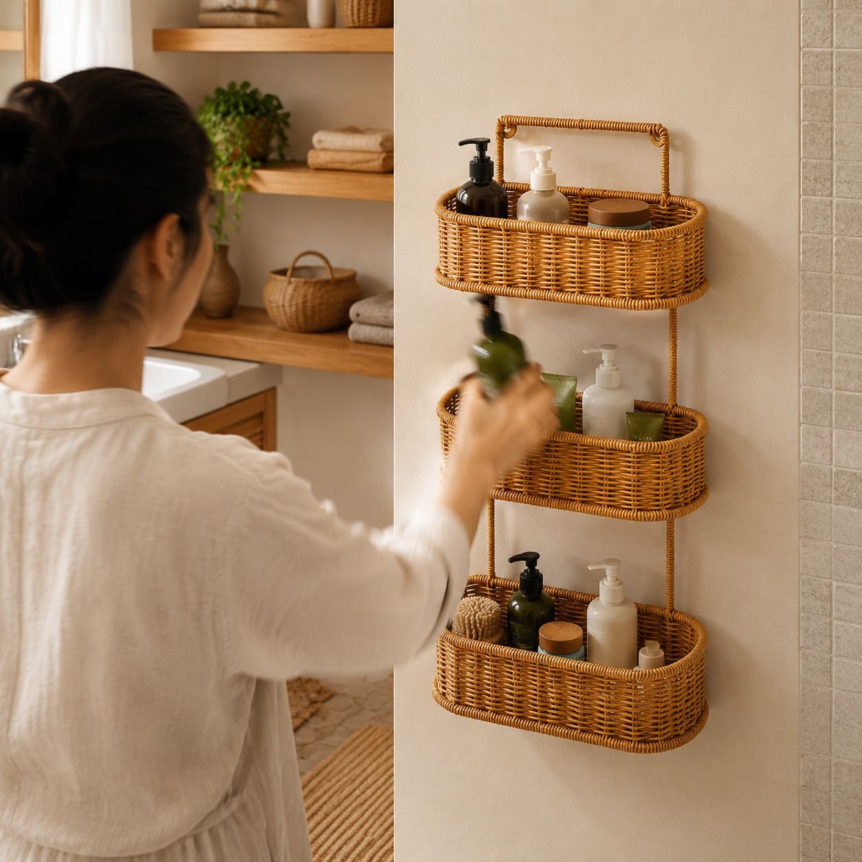 Multipurpose organizer shelf for toiletries