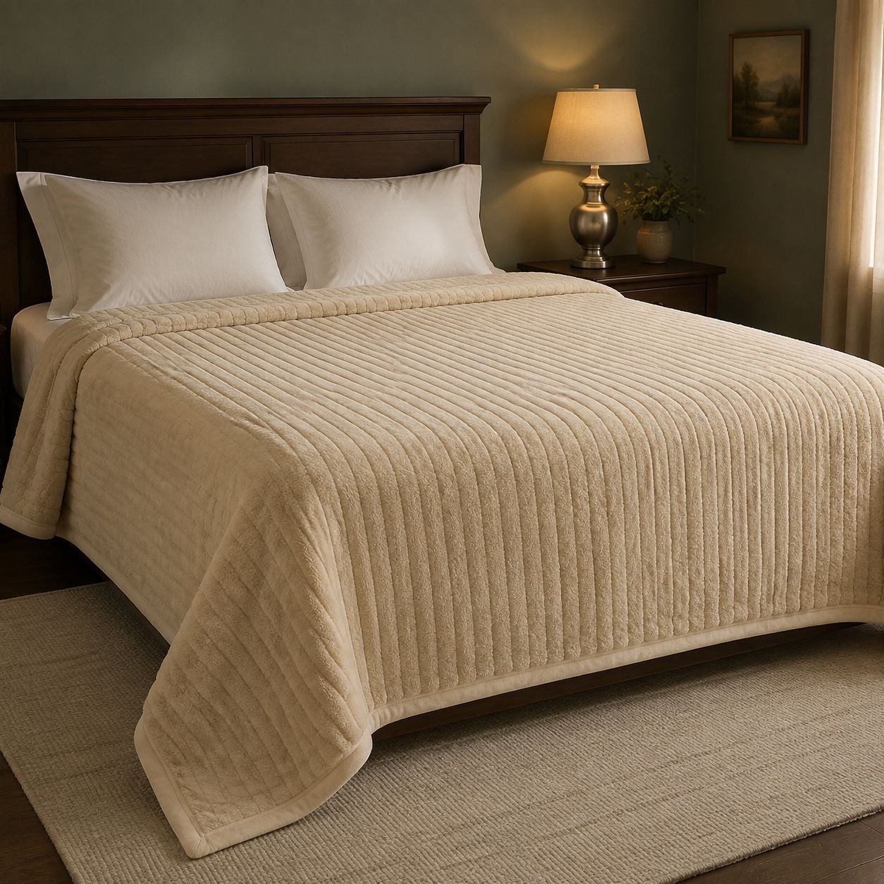 Lightweight and warm baby blanket on crib