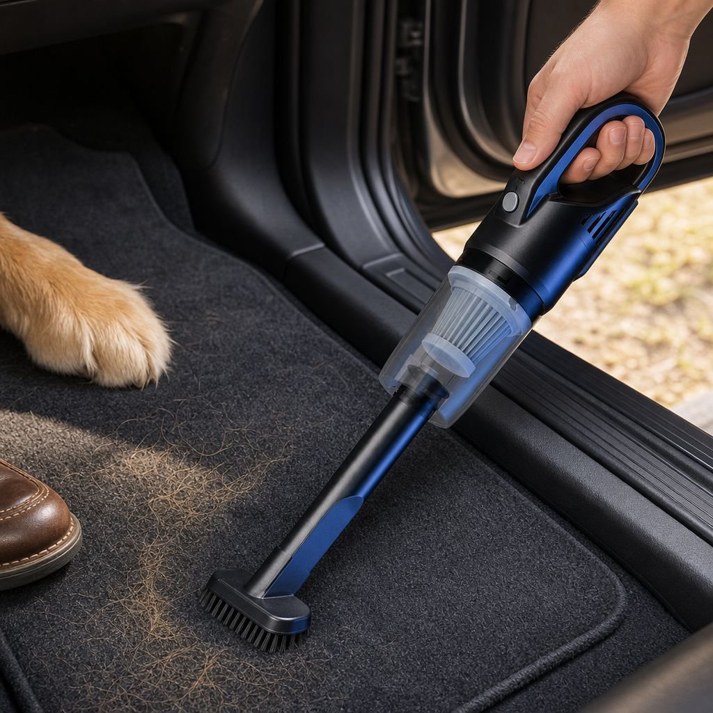 Aspiradora inalámbrica para coche y casa, eficaz para limpiar pelos de mascotas