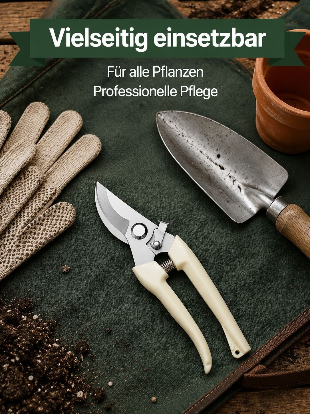 Langlebige Edelstahl-Gartenschere für Hobbygärtner