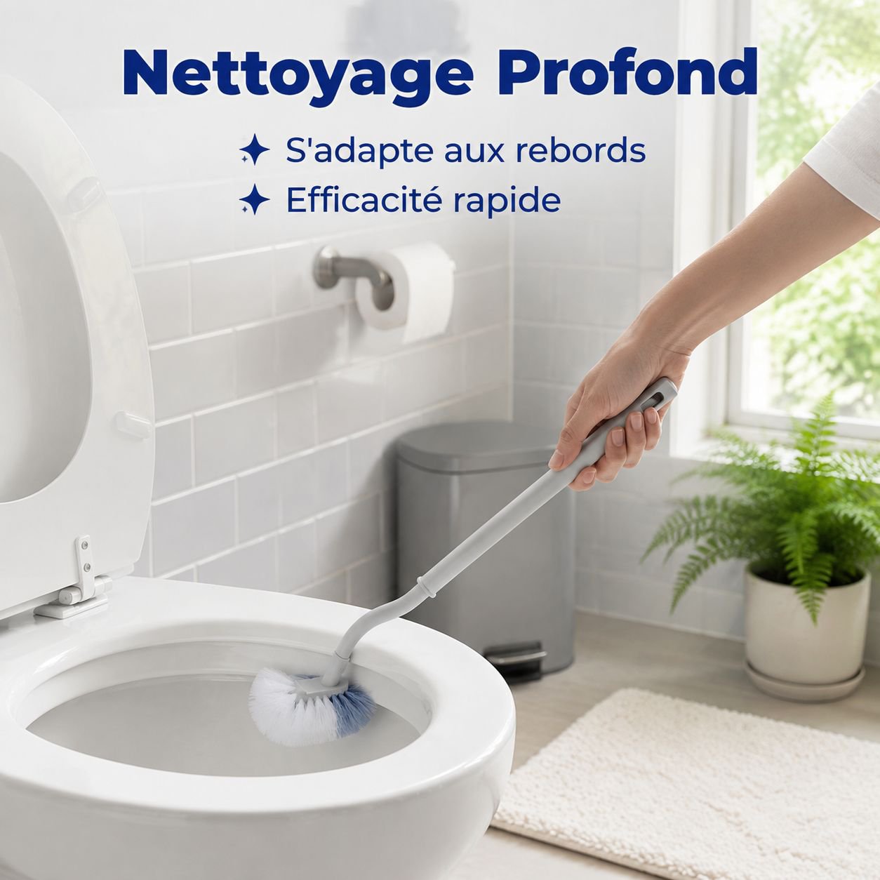 Brosse de toilette en silicone