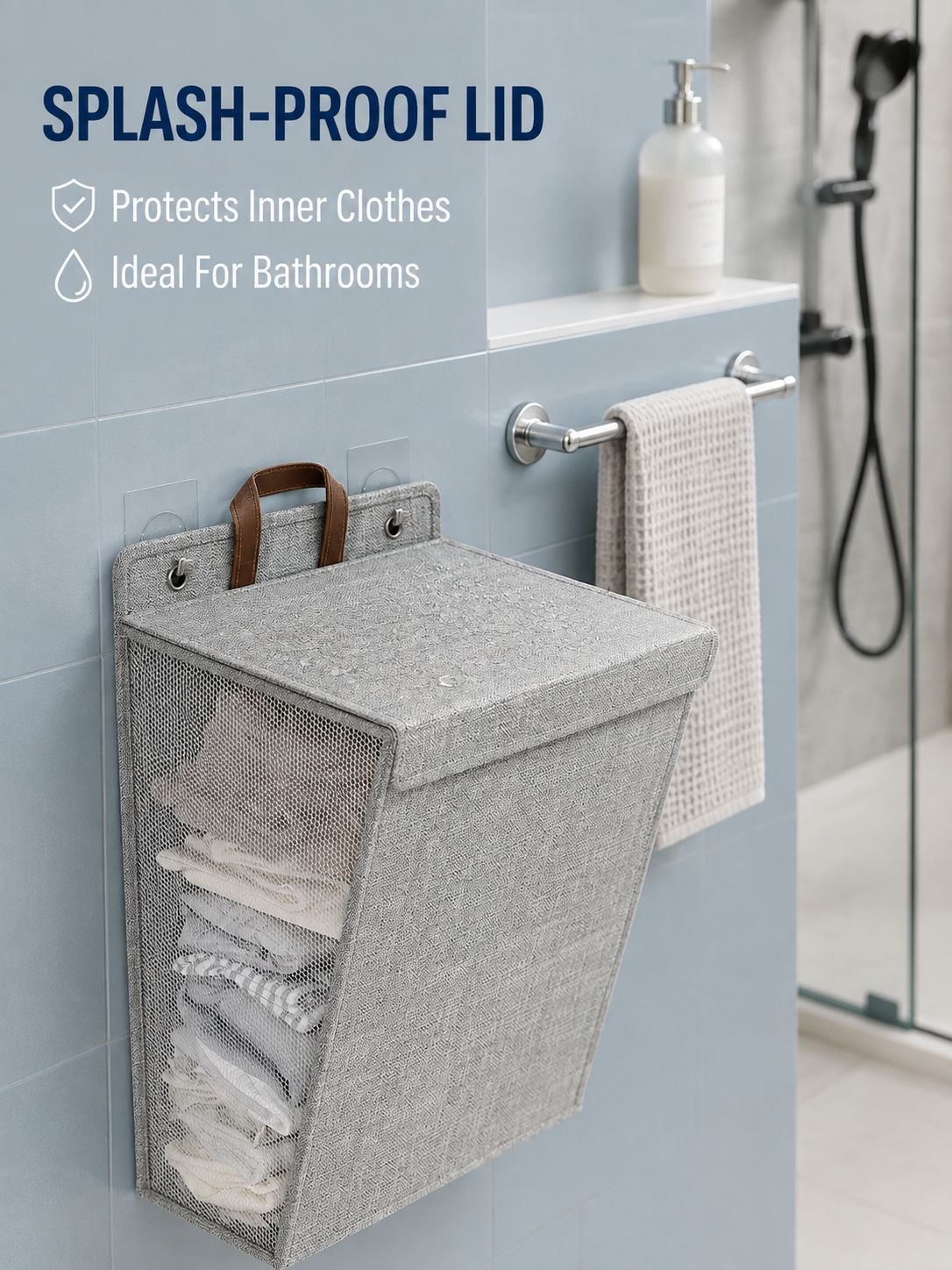 Cotton and linen dirty clothes basket foldable