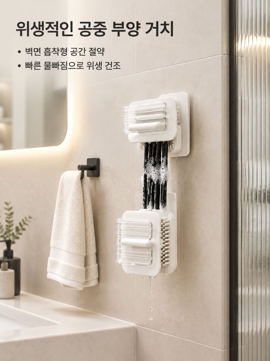 멀티 기능 U자형 양면 클리닝 브러시