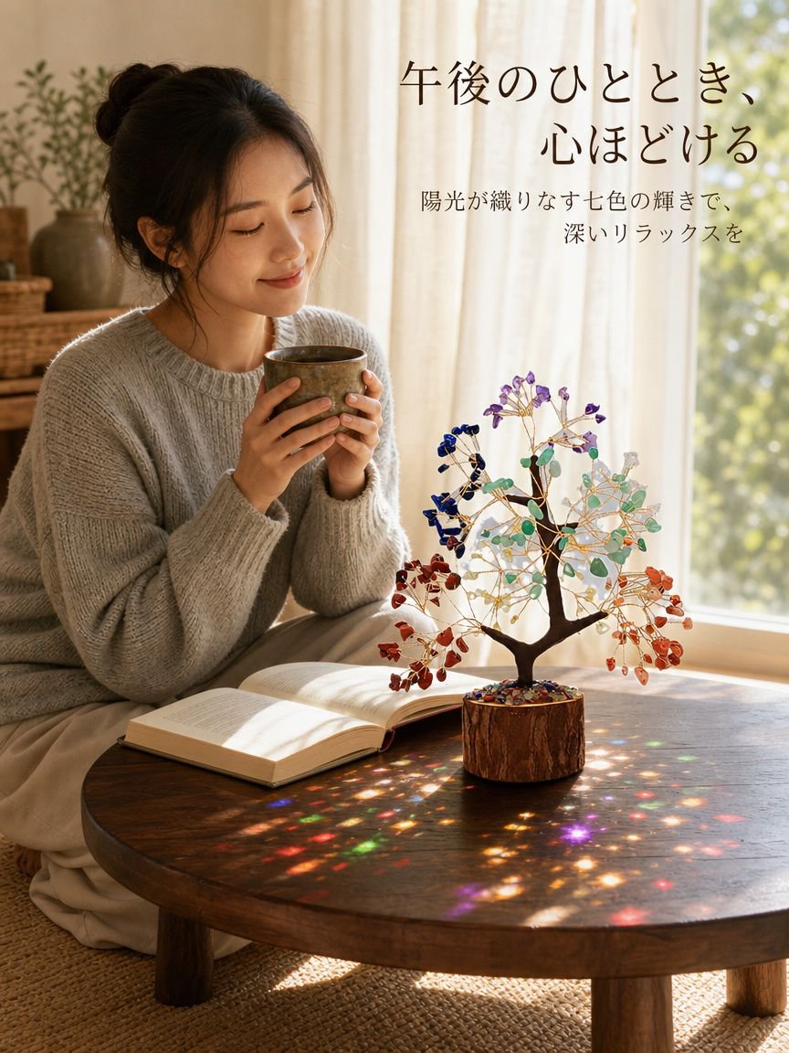 カラフルな天然クリスタルツリー