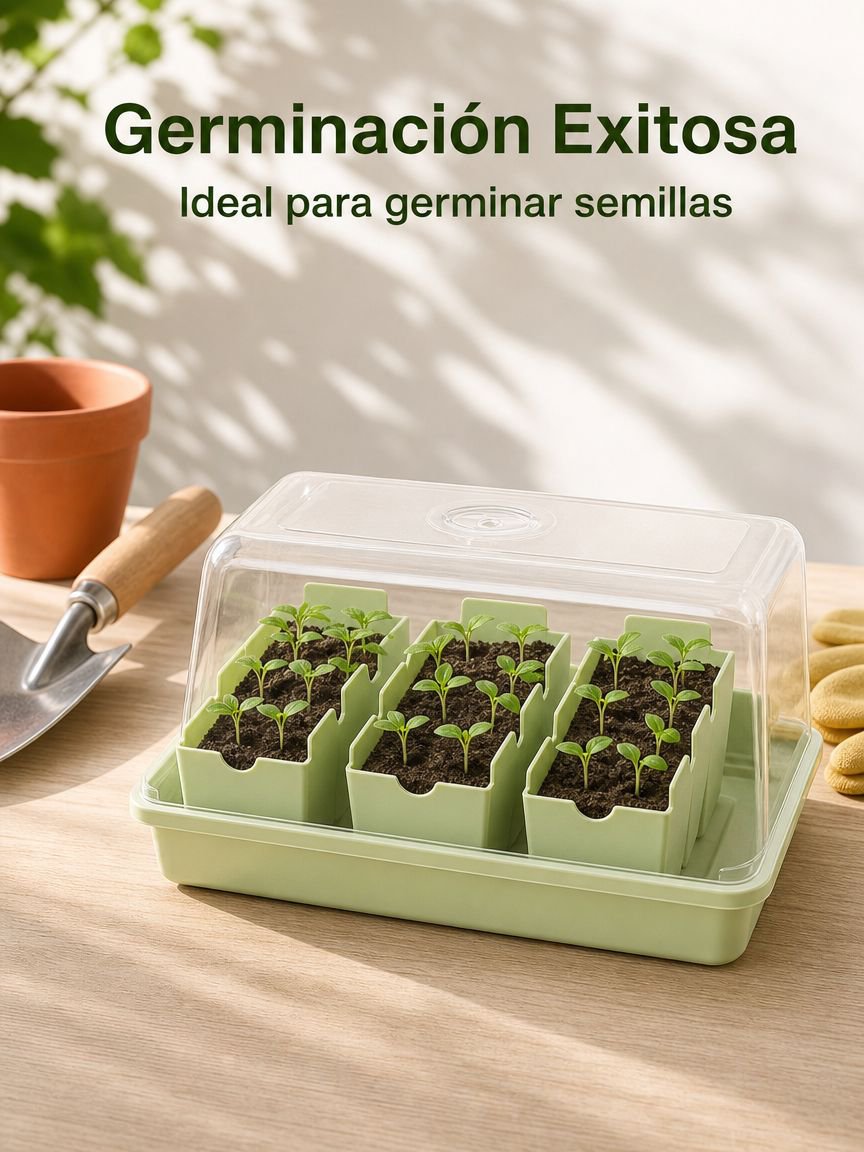 Bandeja de siembra de plástico reutilizable para jardinería