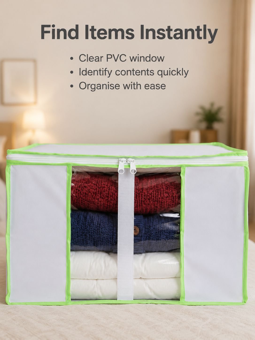 Under-Bed Vacuum Compression Storage Box, Oxford Cloth Clothing Organizer