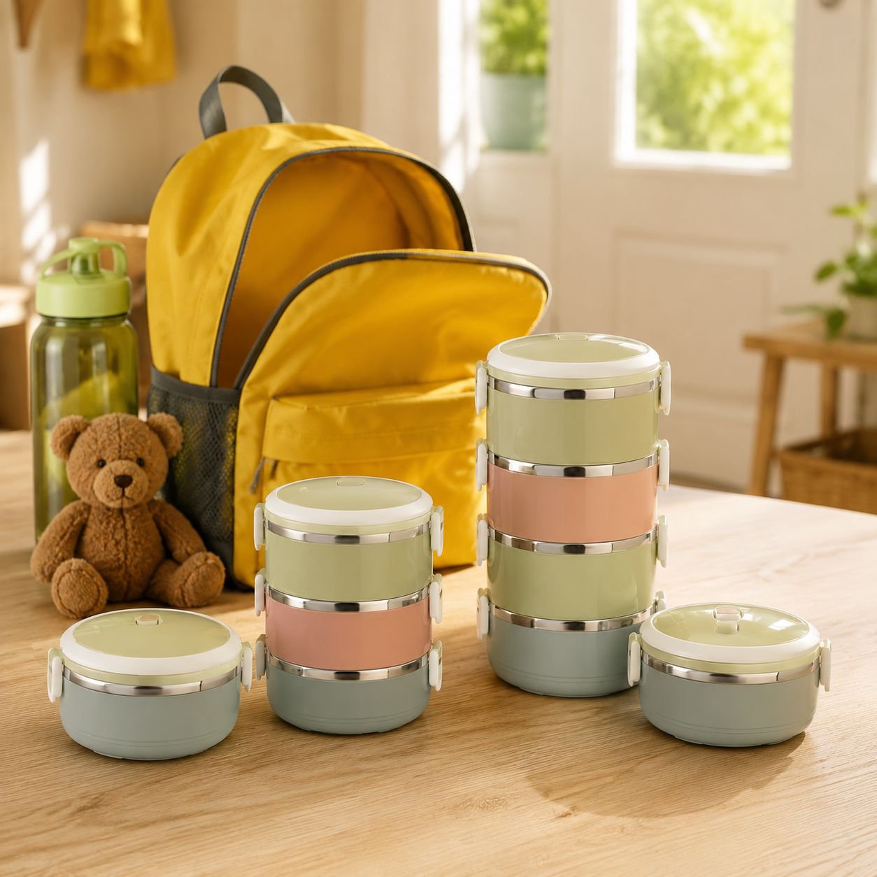 Colorful and durable kids lunch container