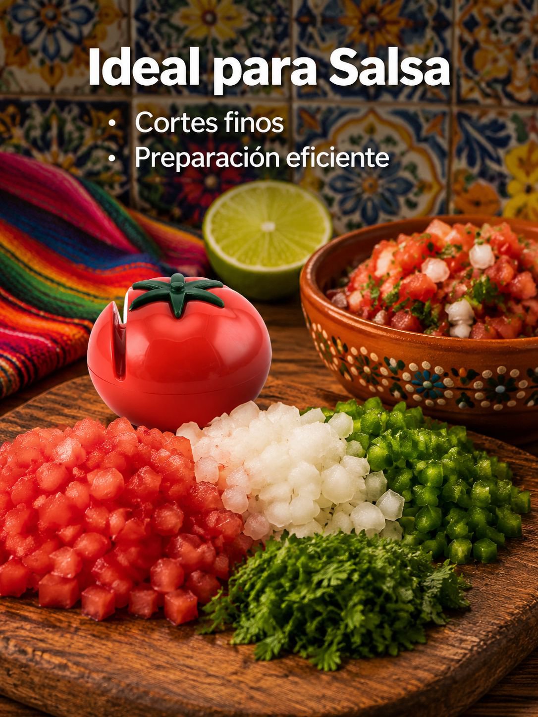 Afilador de cuchillos con forma de tomate, creativo y adorable