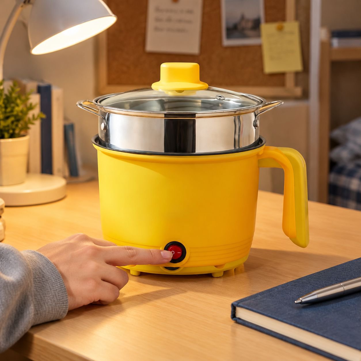 Little Yellow Duck Electric Cooker 1.8L Multifunctional Student Dormitory Noodle Cooker Electric Ste