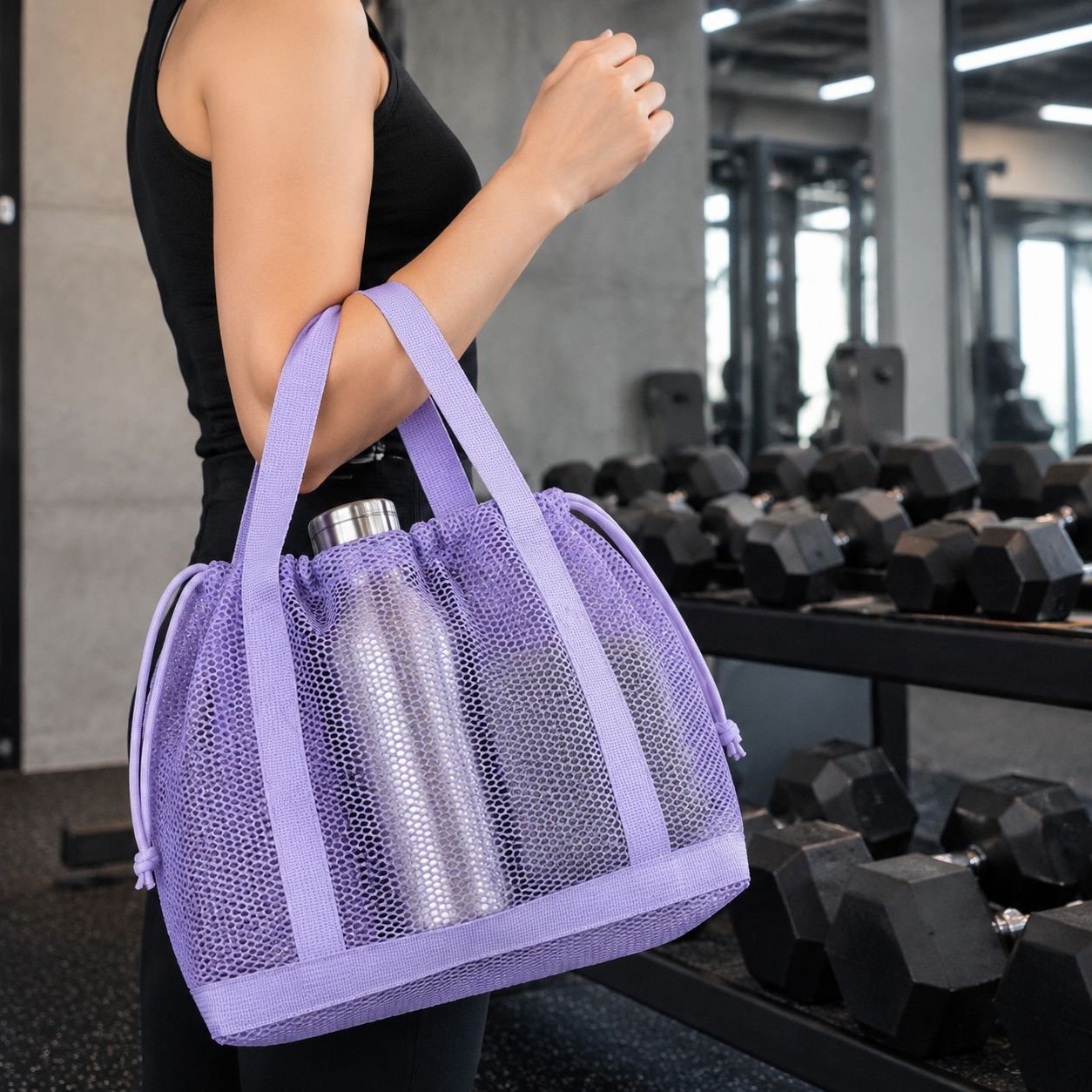 Bolsa de compras calada multifuncional con bolsa interior