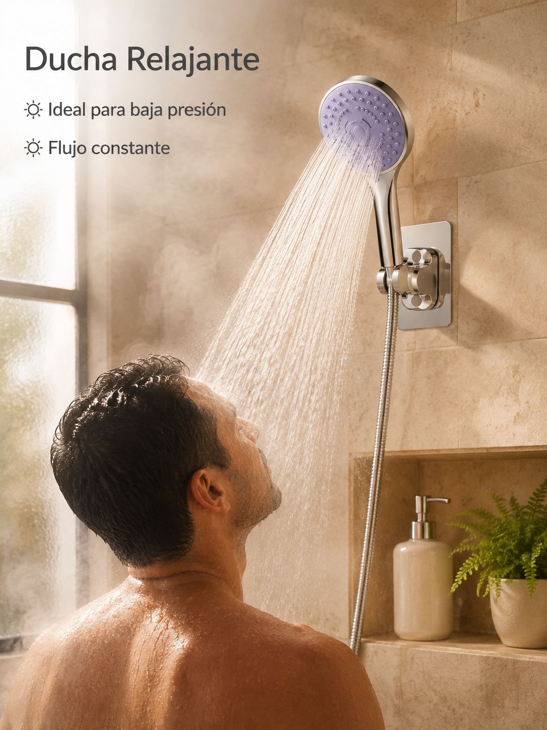 Cabezal de ducha con manguera