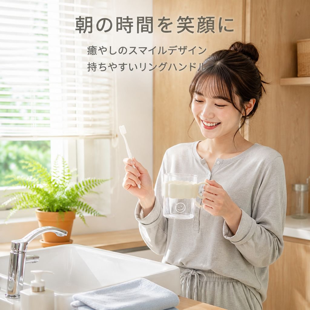 北欧風シンプル歯ブラシカップ