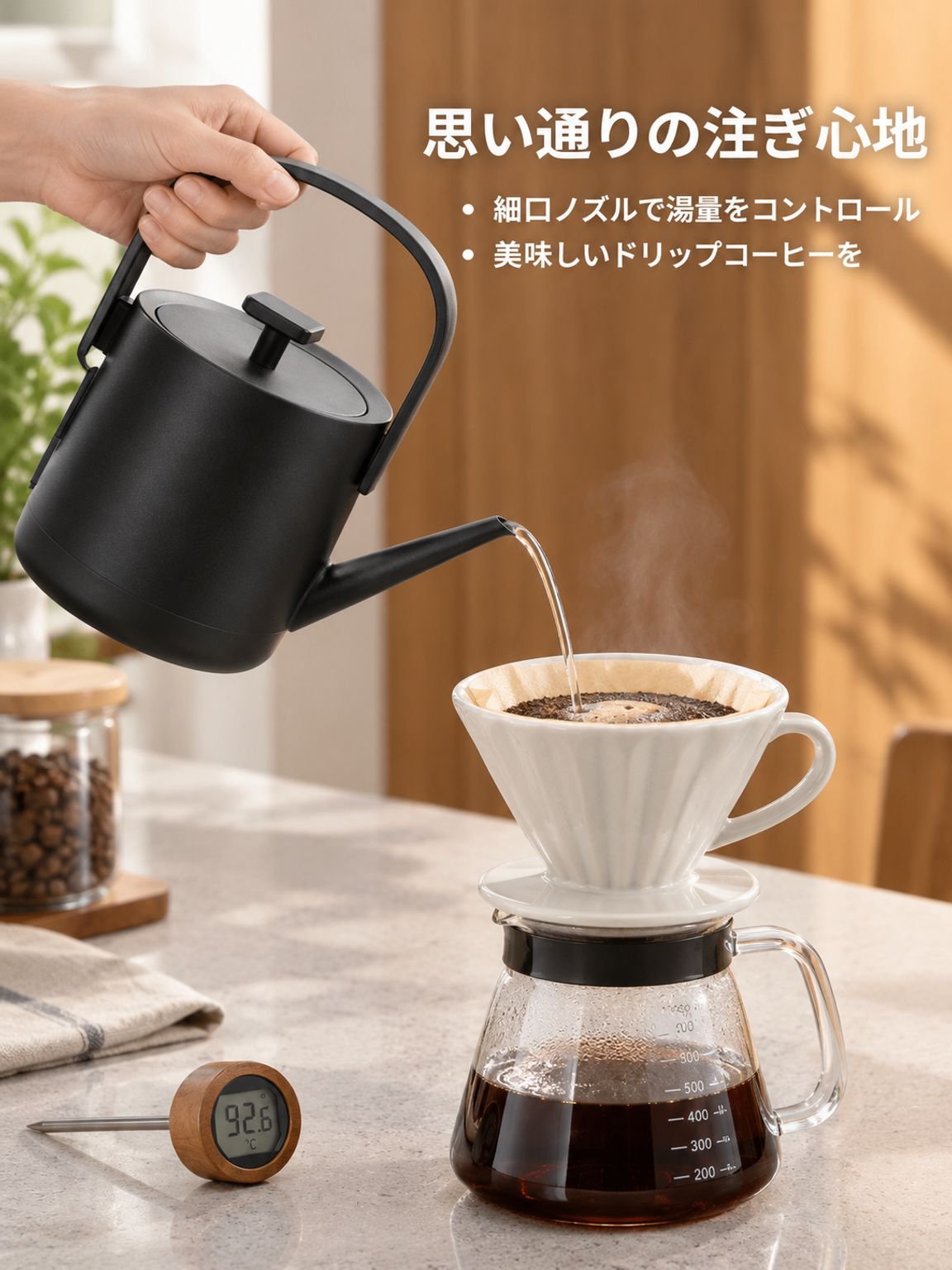 小型ステンレス製電気ケトル