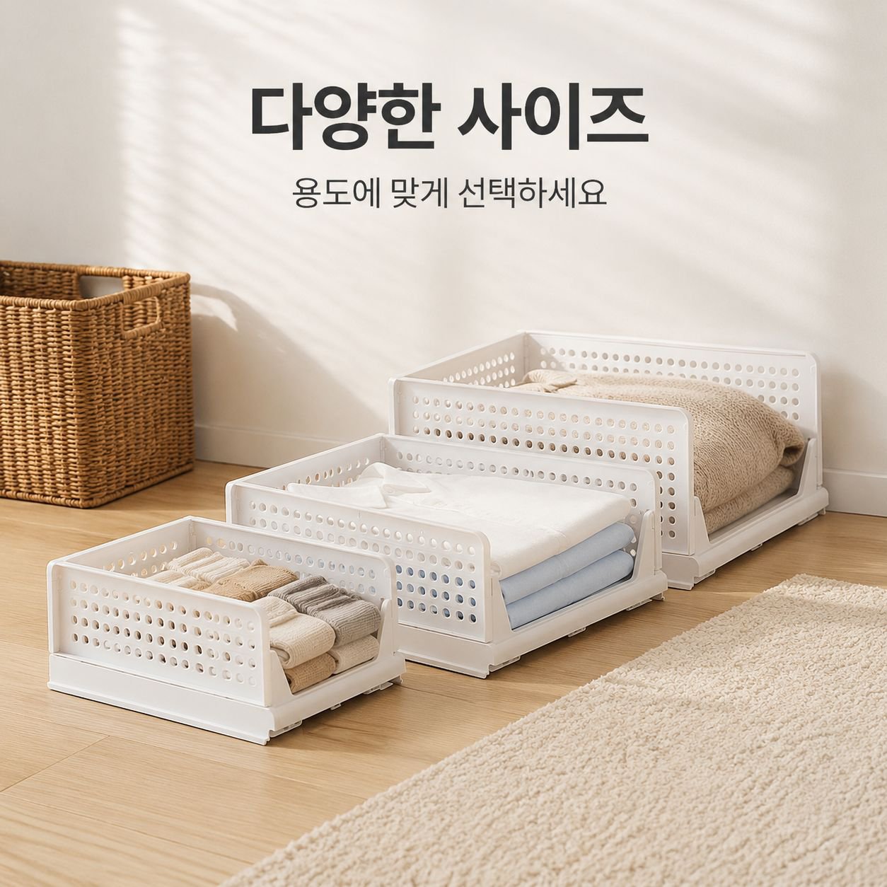 옷장 서랍형 플라스틱 다단 수납 선반