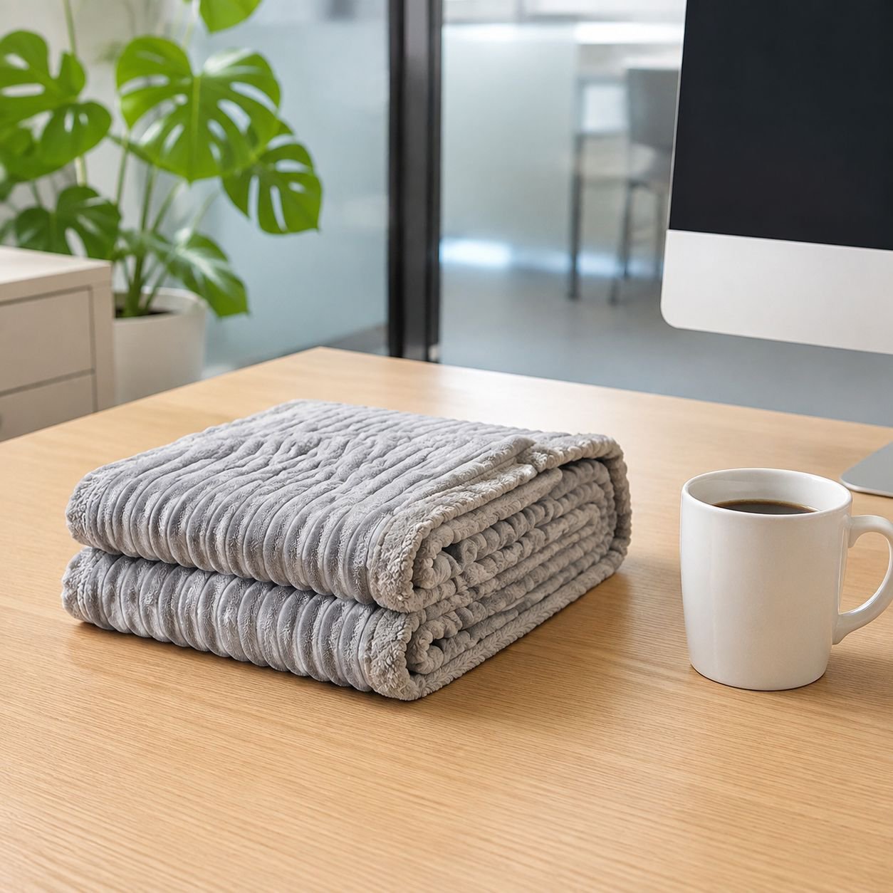 Cozy Office Blanket for lunch break naps
