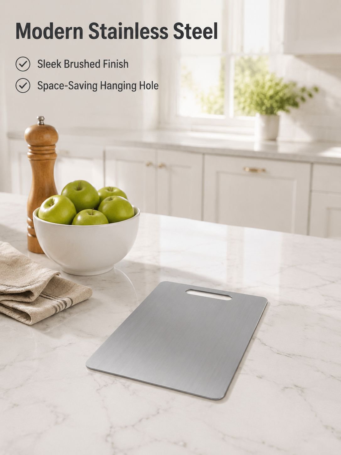 Household 304 Stainless Steel Cutting Board, Multifunctional Kneading Board, Dough Cutting Board