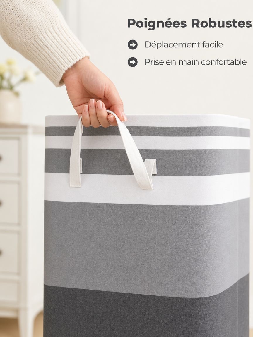 Seau de rangement pour jouets avec couvercle panier d’organisation