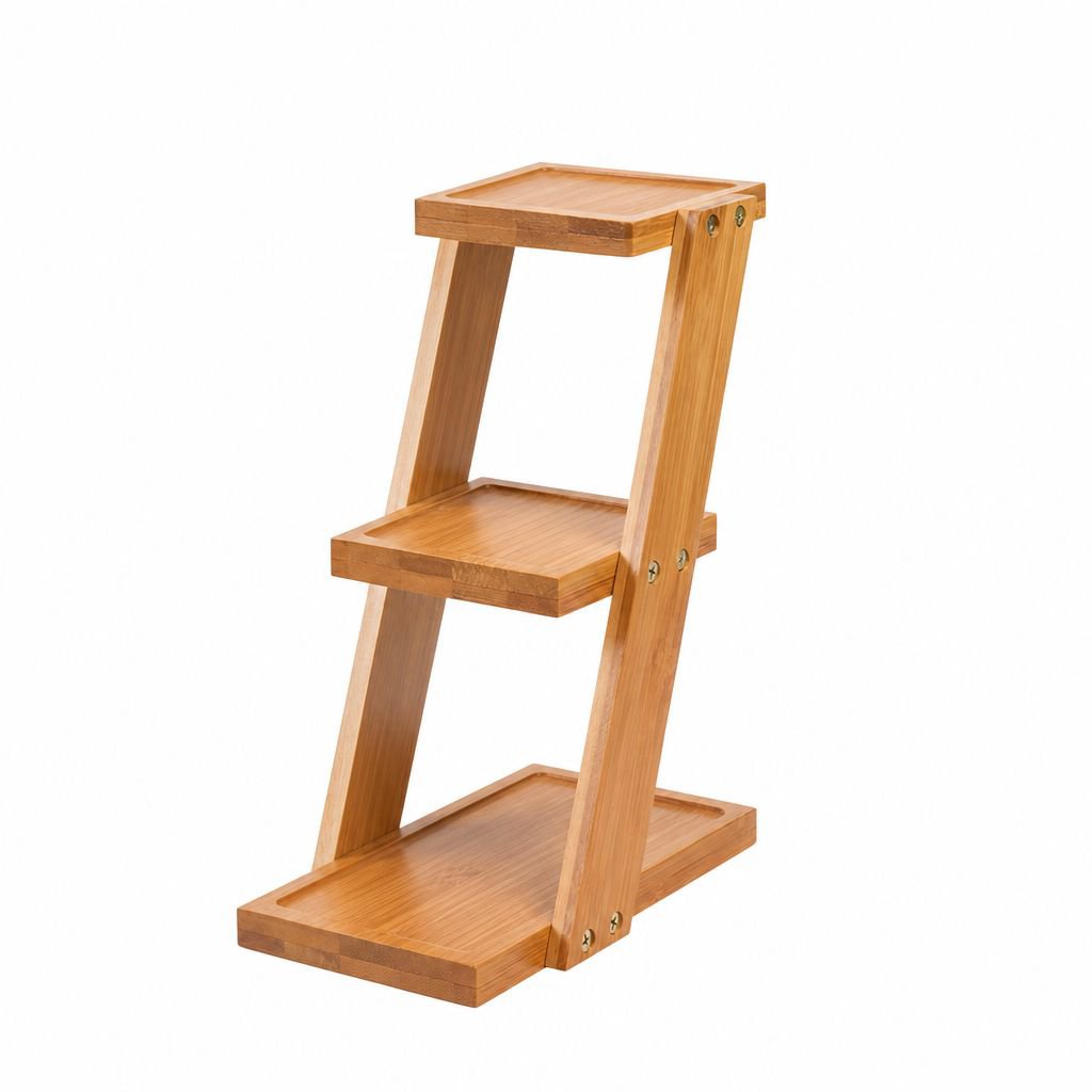 Mini Bamboo Flower Stand, Small Desktop Plant Display