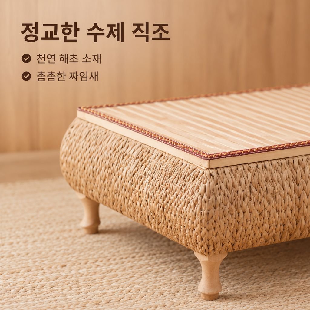 라탄 다다미 좌식 미니 티테이블 일본식 젠스타일 베란다 수납 사각 좌탁
