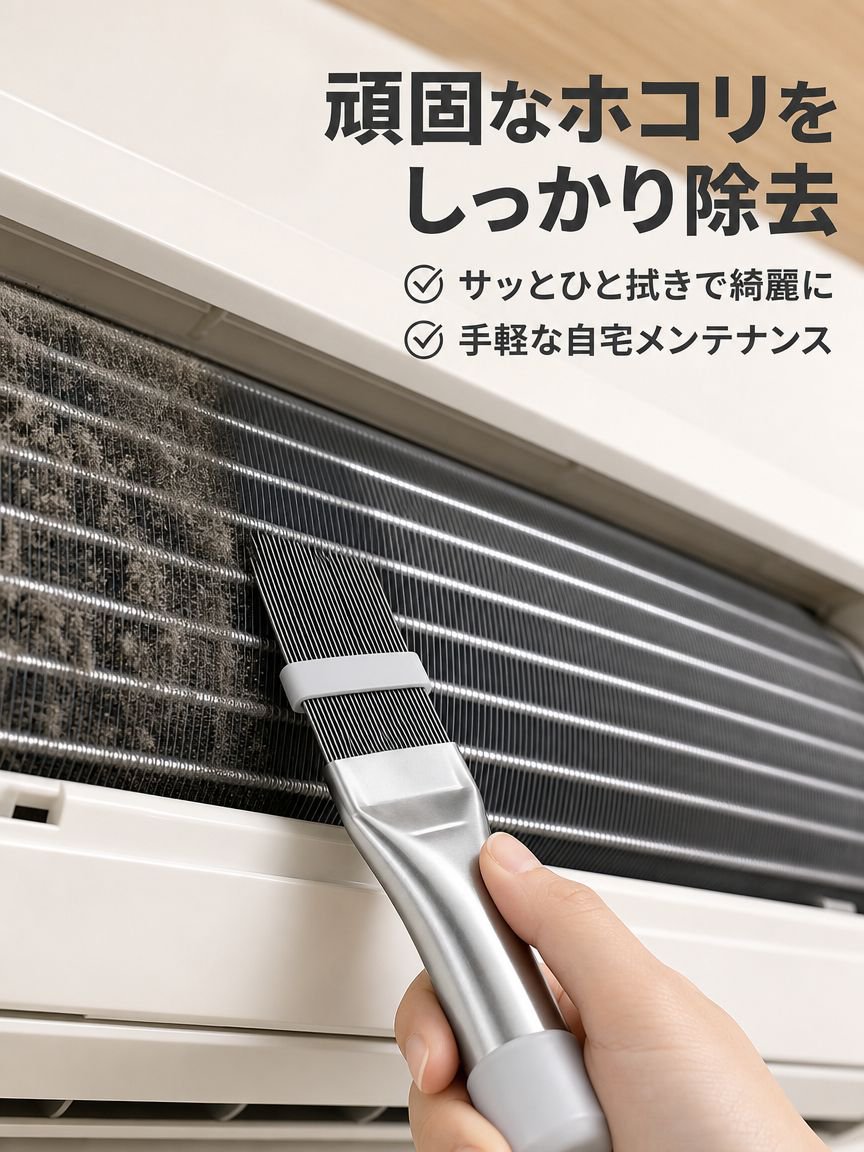 耐久性の高いステンレス素材のコーム