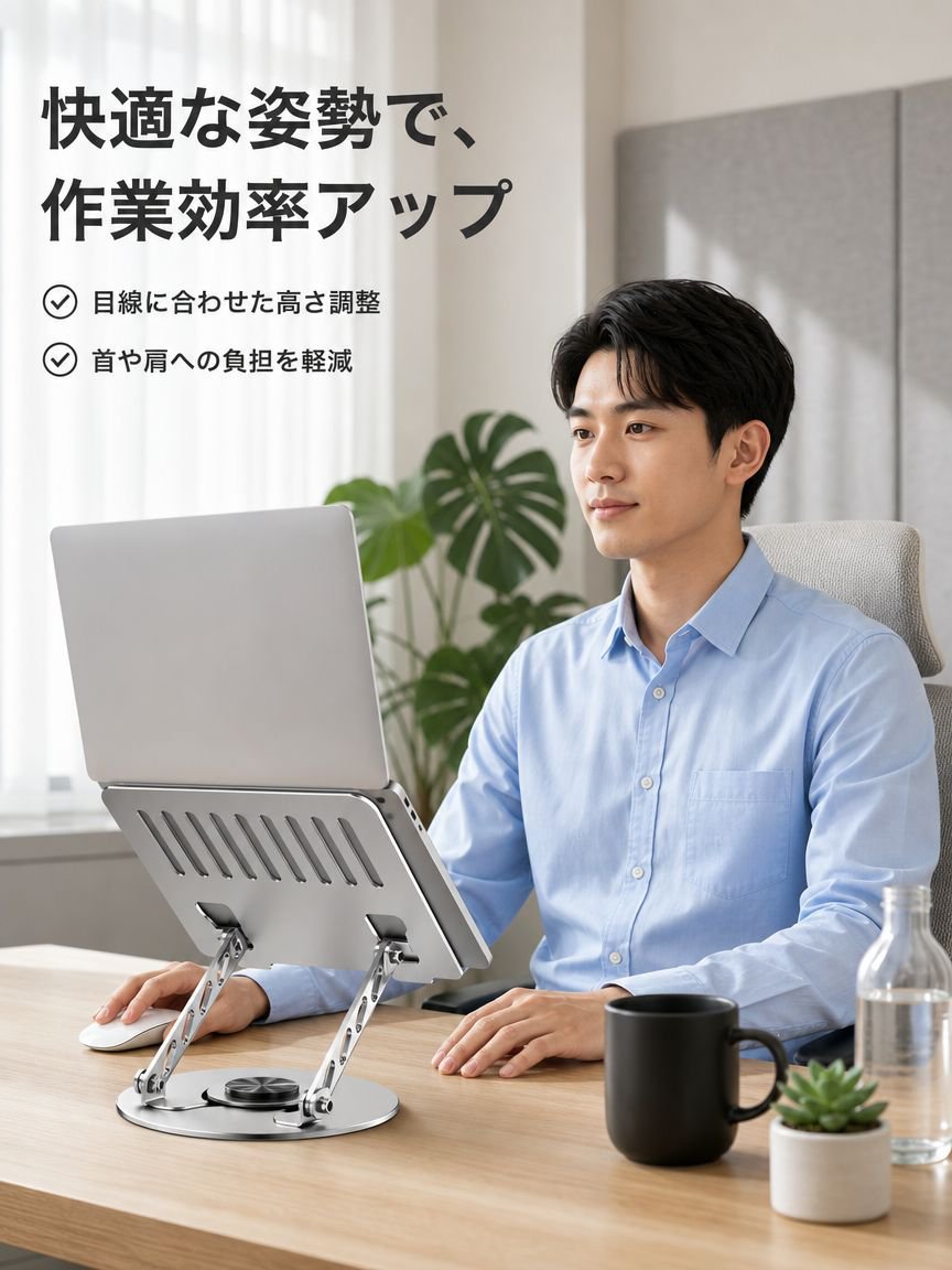 オールカーボンスチール素材の昇降式ノートPCクーラースタンド