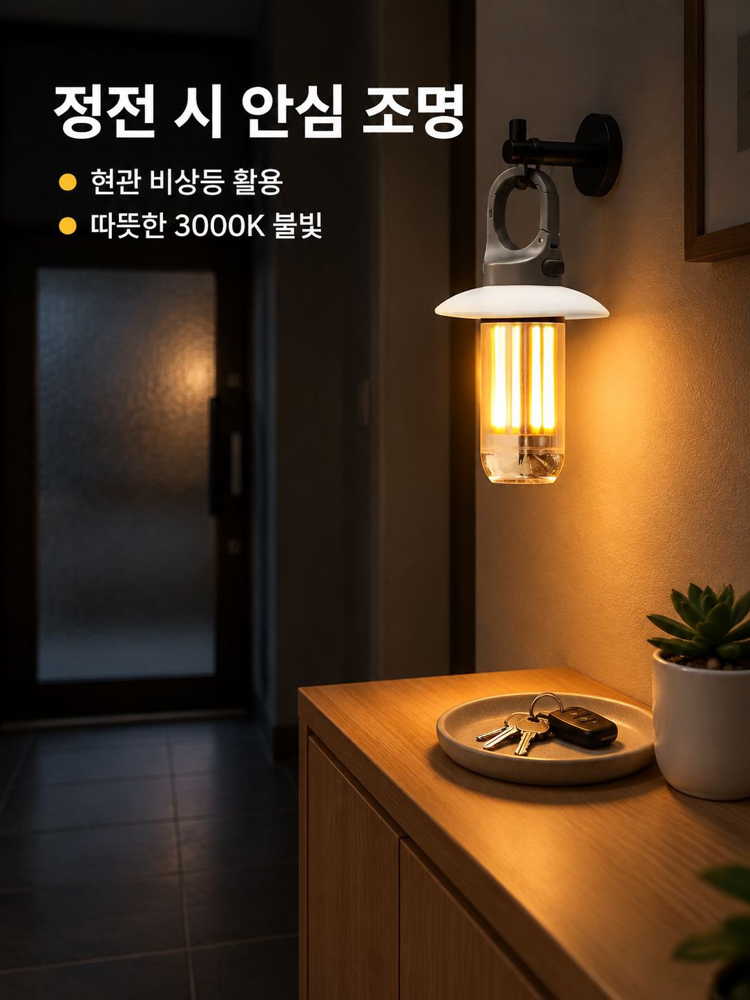 충전식 미니 비상용 캠핑 손전등