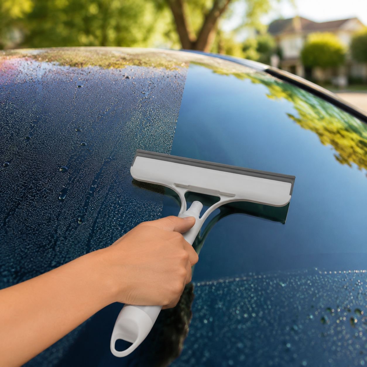 3-in-1 window cleaning tool for home use, including squeegee, mirror cleaning, and double-sided wind
