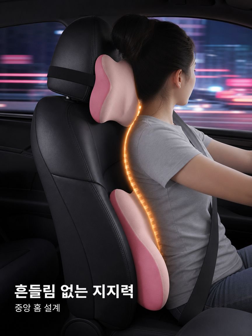 프리미엄 소재로 제작된 자동차 쿠션 세트