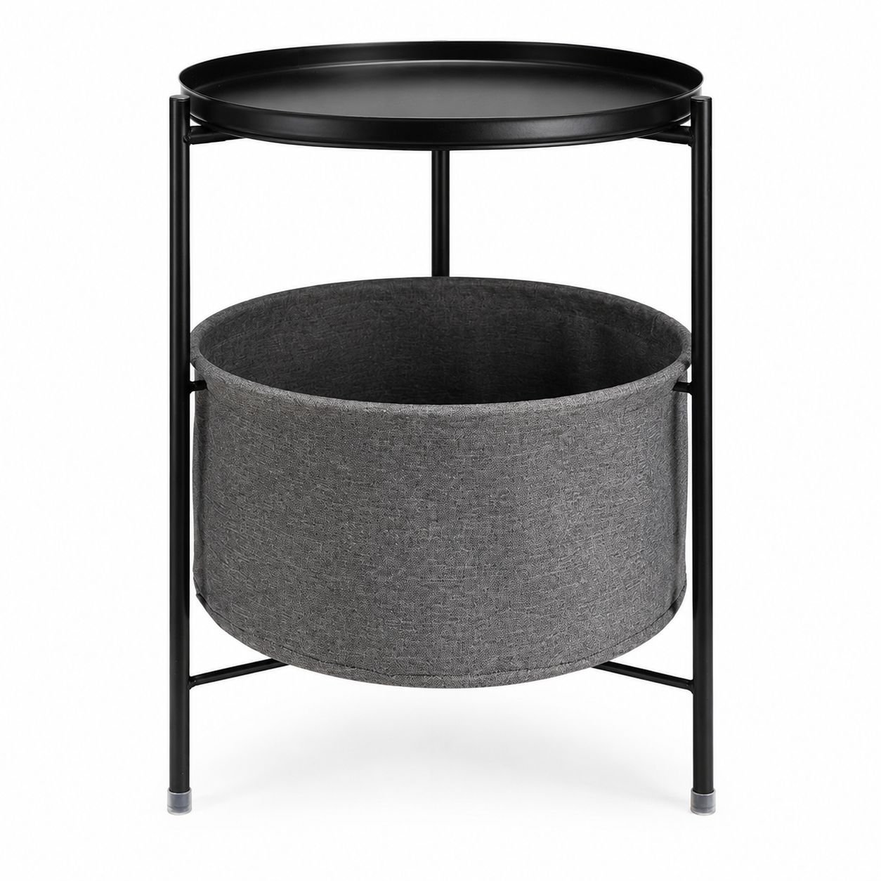 Modern Simple Light Luxury Iron Round Side Table, Sofa Table, Bedroom Nightstand