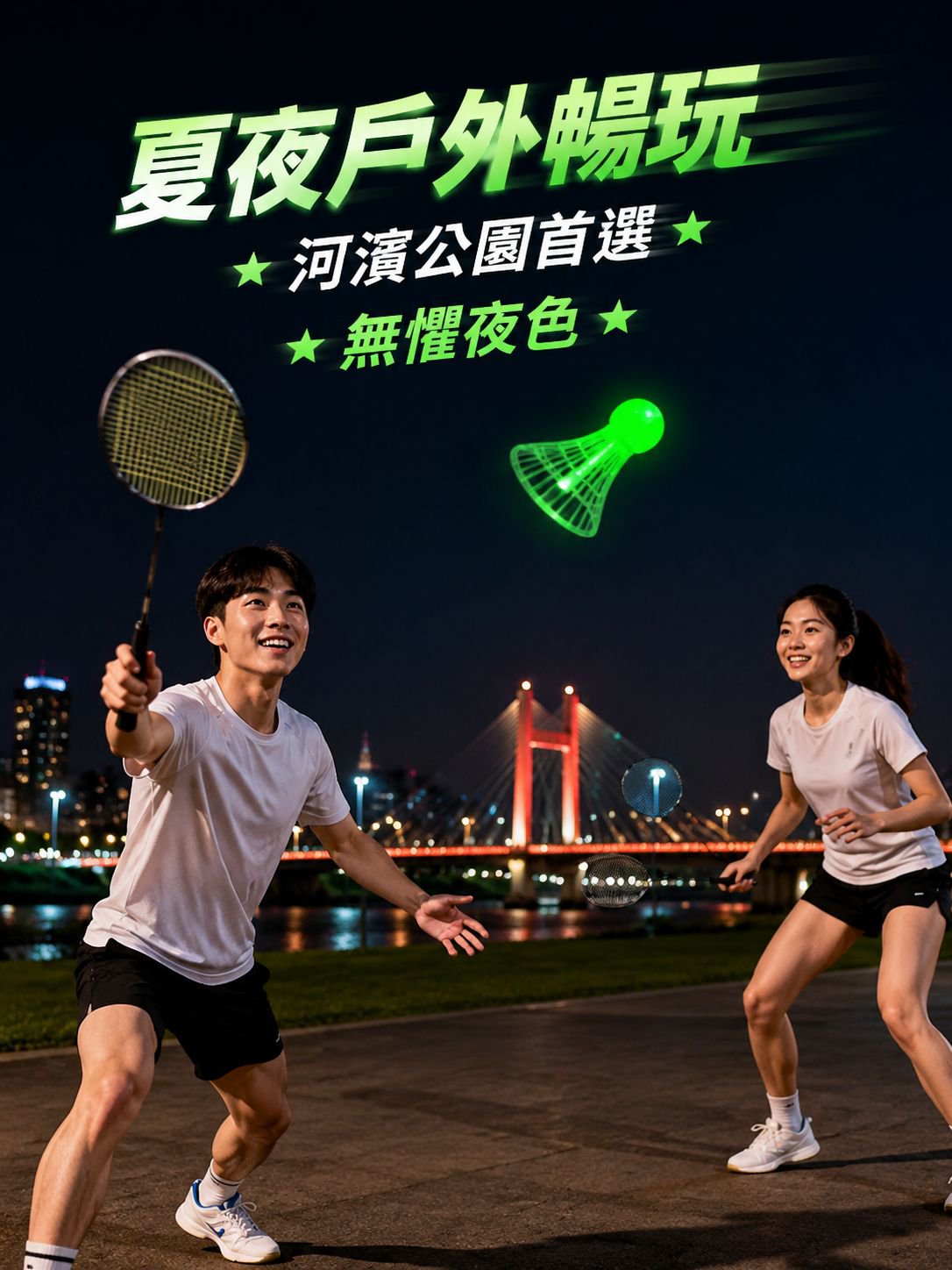 夜晚專用戶外尼龍羽毛球