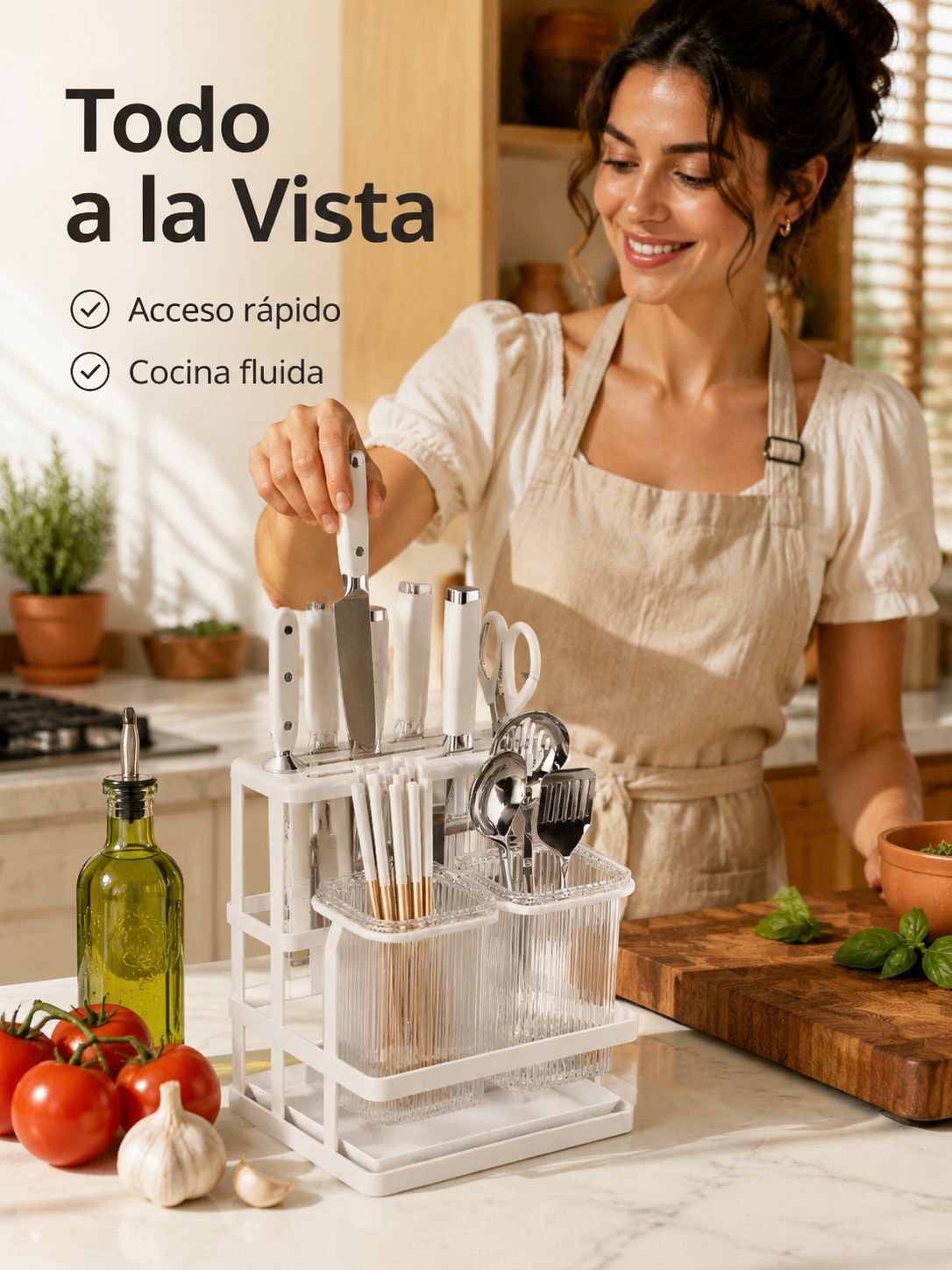 Soporte para palillos de acero inoxidable