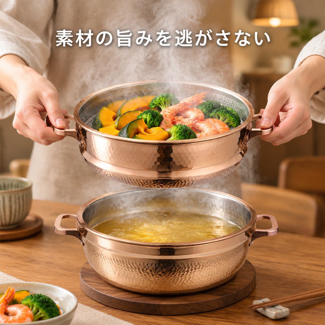 厚手三層多機能蒸し鍋