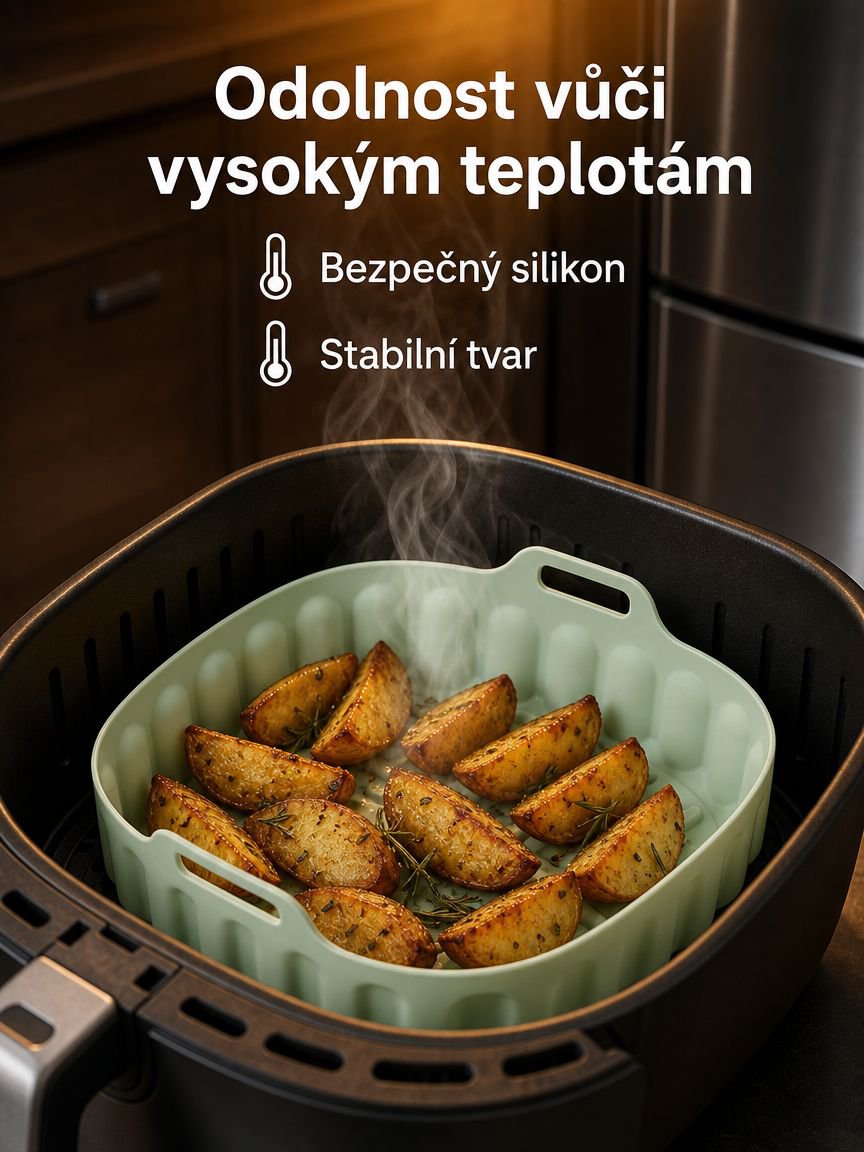 Silikonová čtvercová podložka do fritézy na pečení