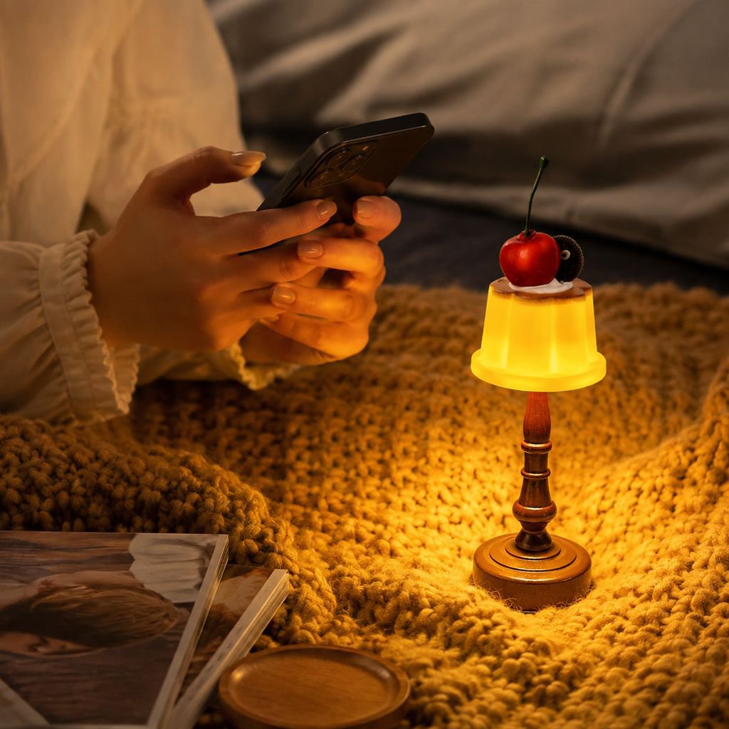 Lámpara de noche para dormitorio, regalo de cumpleaños para mujer