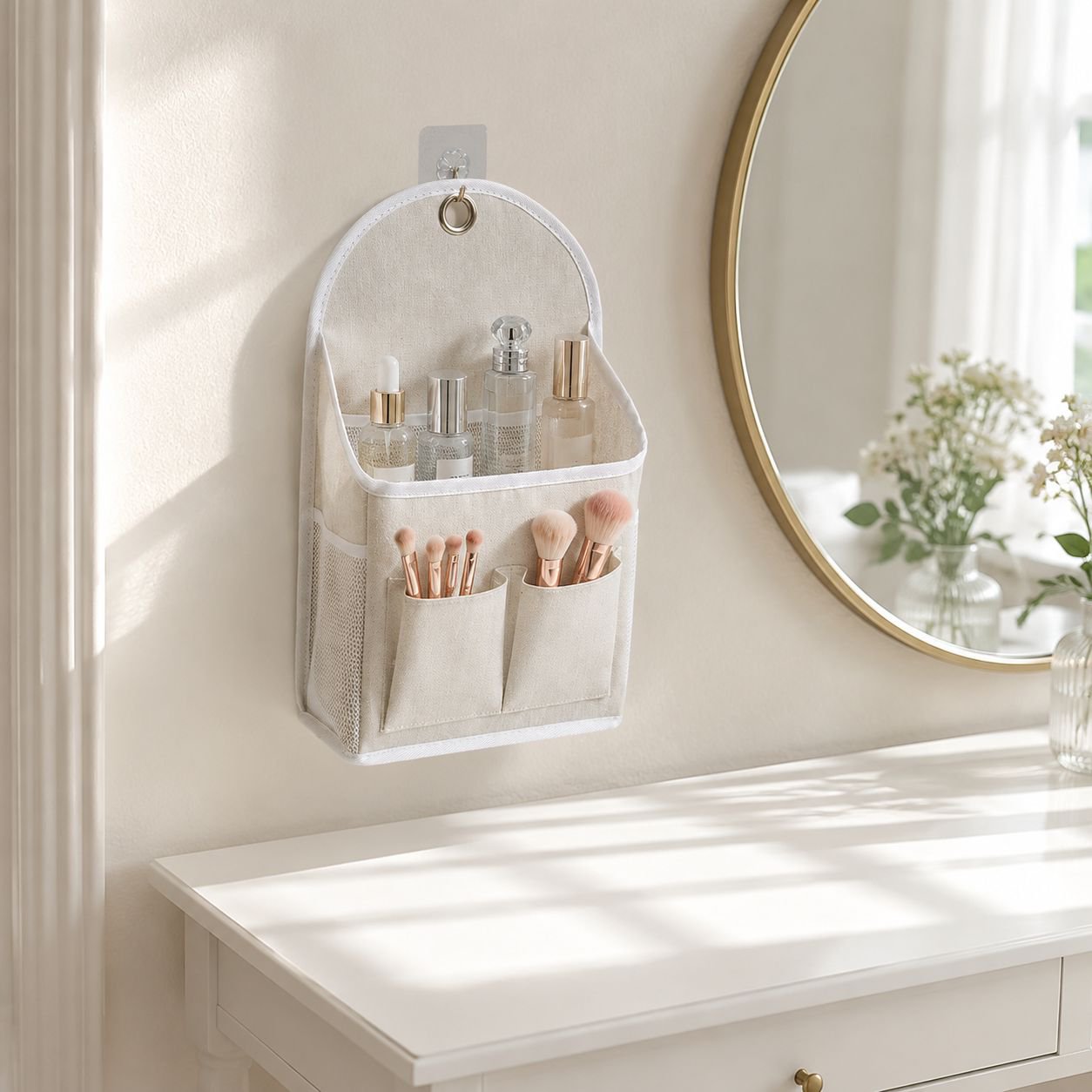 Multi-purpose organizer for bathroom accessories