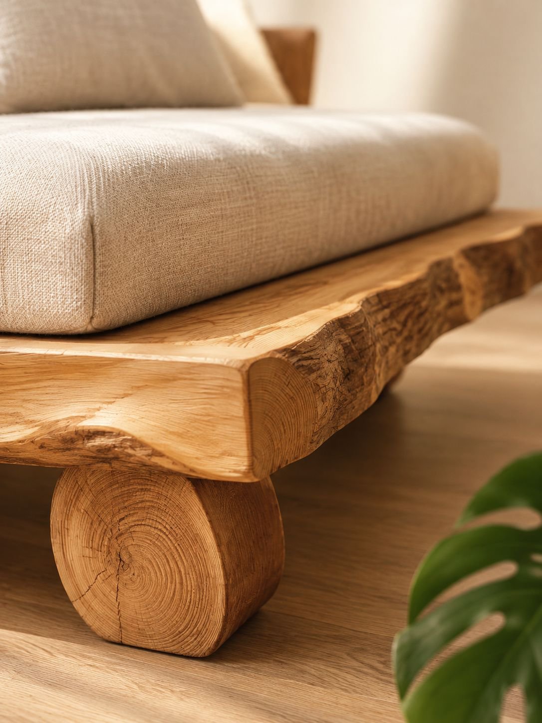 Sessel aus Massivholz im natürlichen Stil, Wohnzimmer- und Balkonsessel
