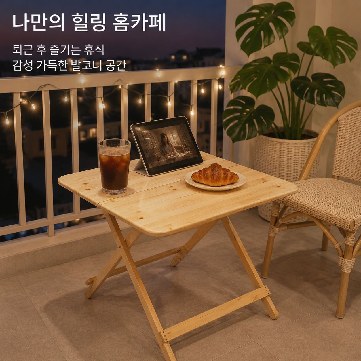가정용 원목 접이식 테이블