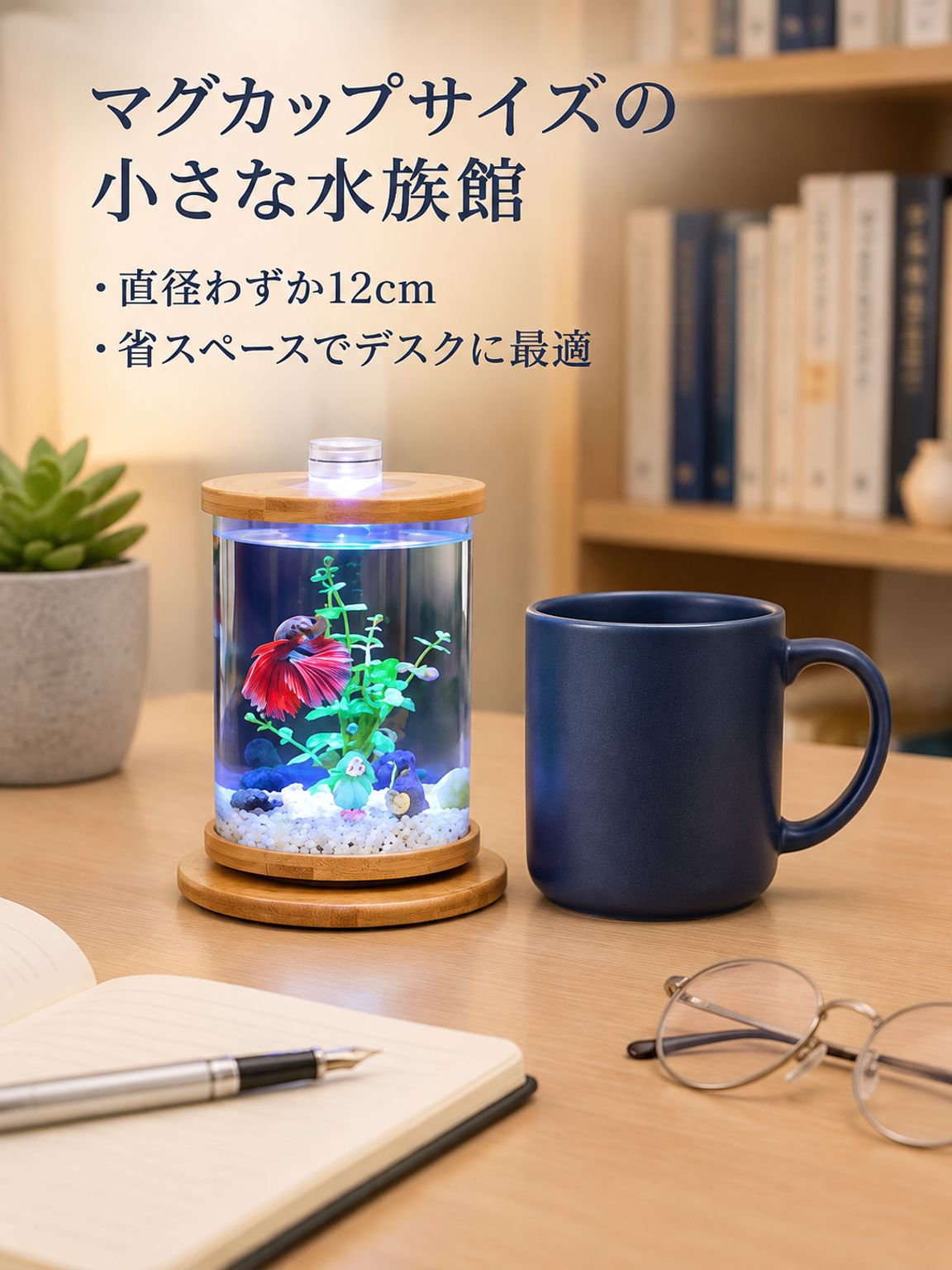 クリエイティブ回転ミニ水槽