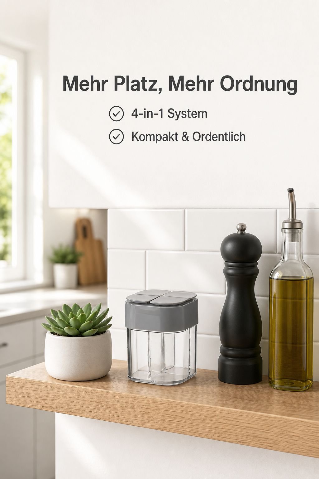 4-in-1 Gewürzbehälter mit Klappdeckel