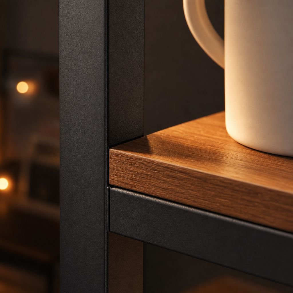 Sleek floor bookshelf for bedroom or office