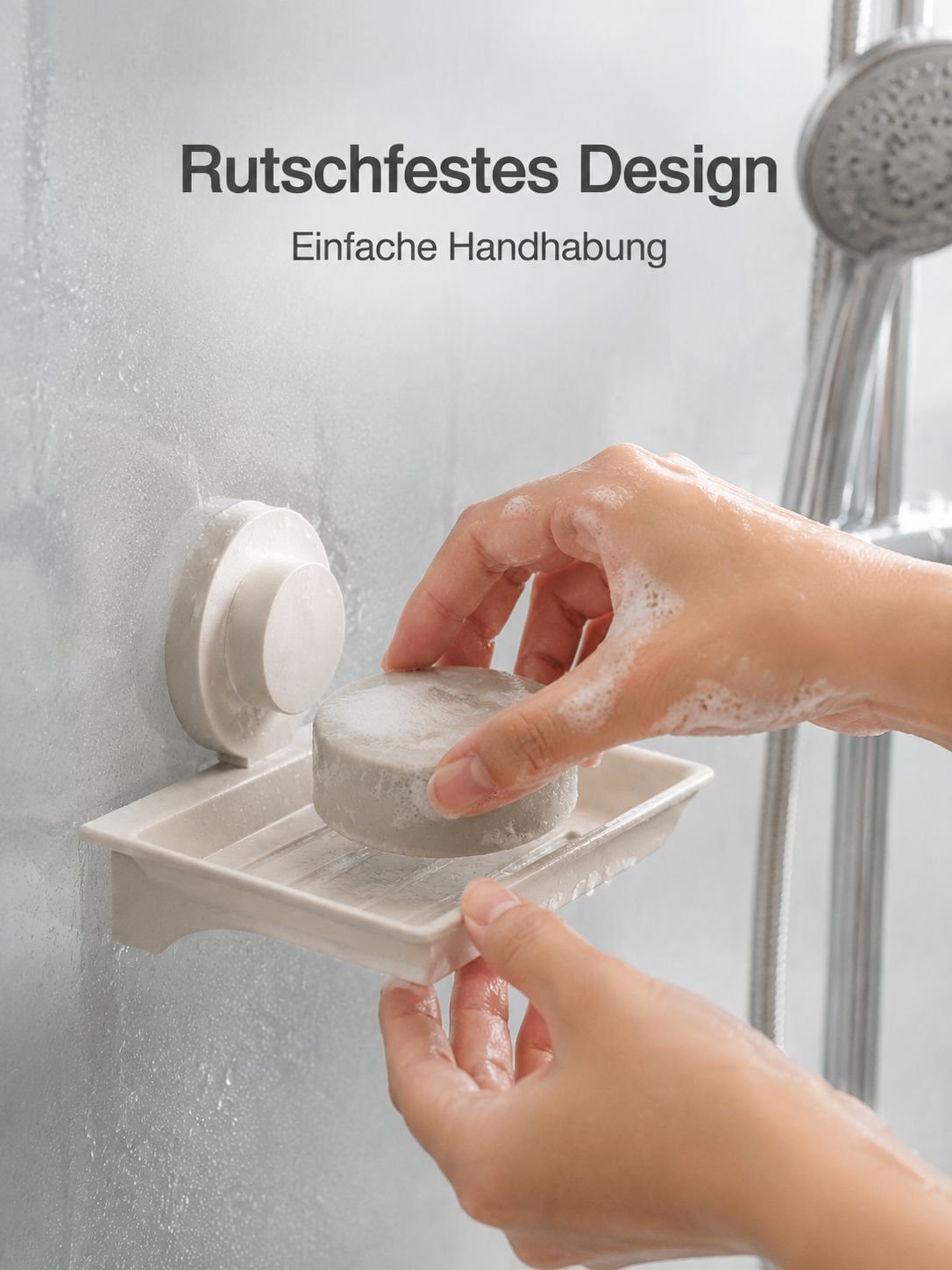 Wasserabweisende Seifenaufbewahrung für die Dusche