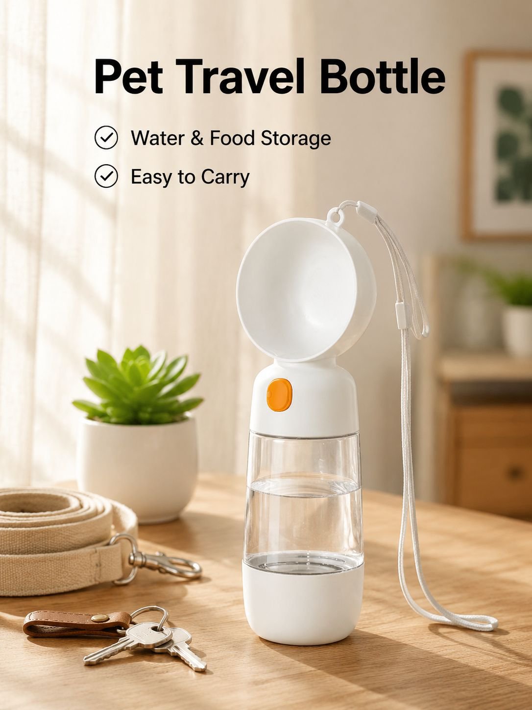 Pet Outdoor Water Cup Walking Dog Walking Cup Food Storage Bottle Dog Portable Drinking Waterer