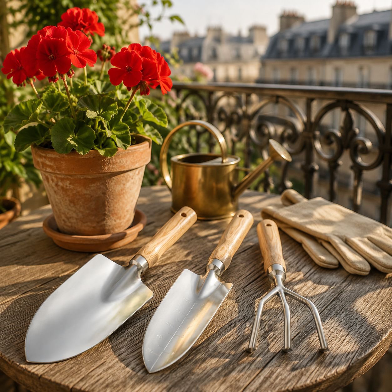Pelle pour pot de fleurs en acier inoxydable